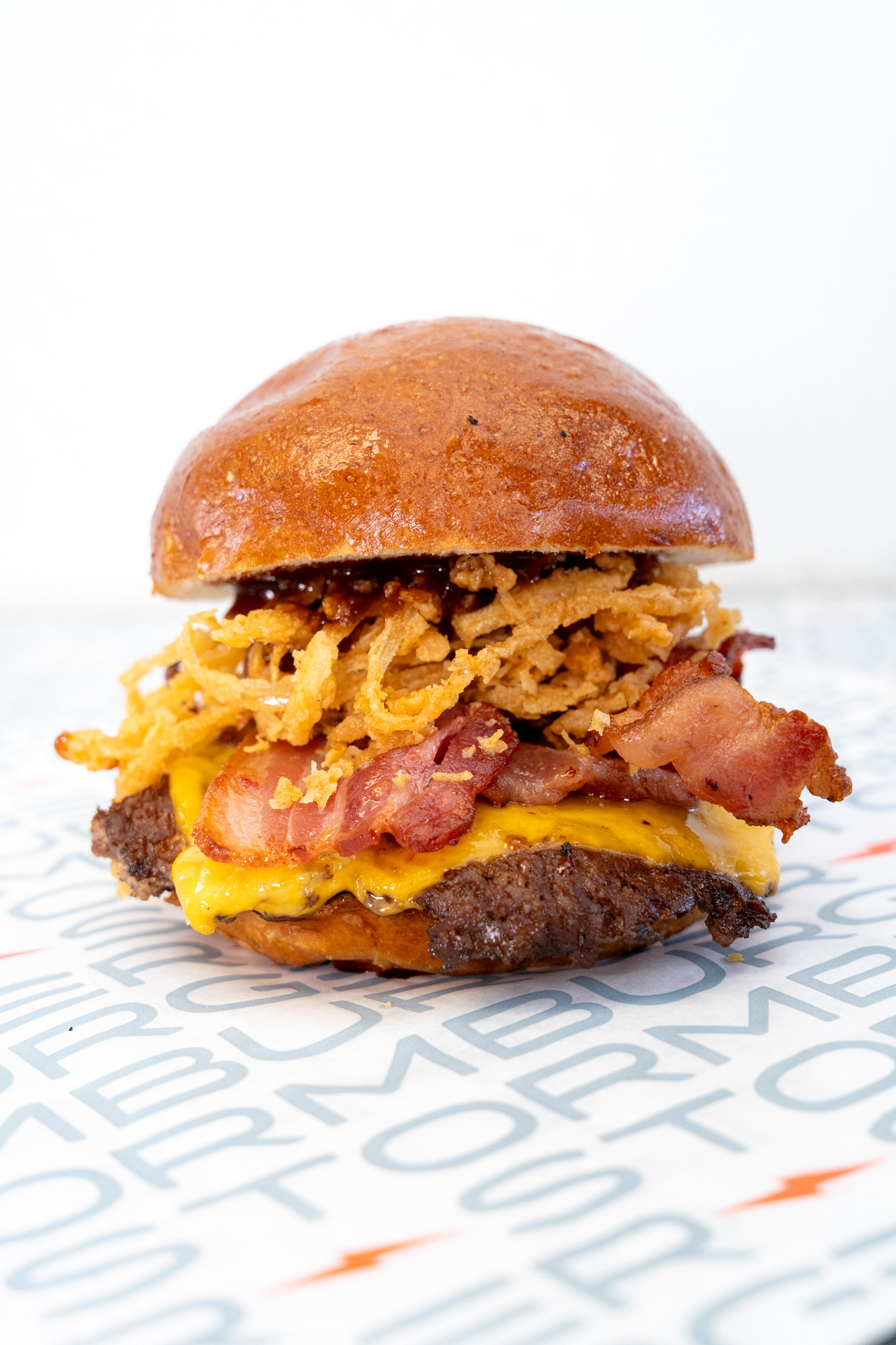 Crispy bacon add-on on a smash burger at StormBurger in Inglewood and Long Beach