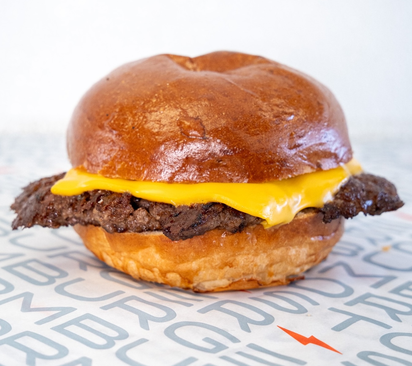 Kid's smash burger with American cheese at StormBurger in Inglewood and Long Beach