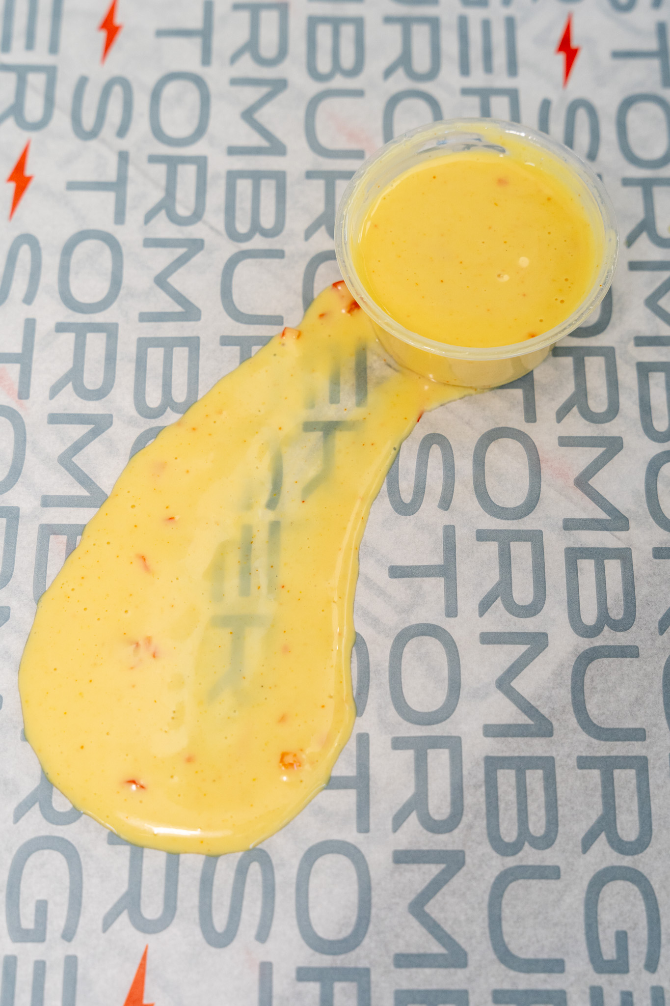 Homemade honey mustard sauce at StormBurger in Inglewood and Long Beach