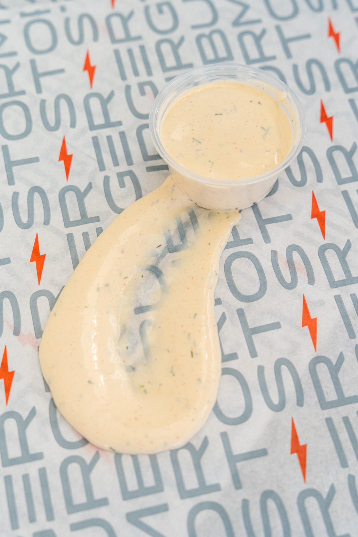 Homemade ranch sauce at StormBurger in Inglewood and Long Beach